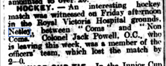 Coms and Non-Coms Hockey Match at Netley Hospital