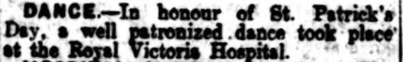 St Patrick's Day Dance at Netley Hospital 1928