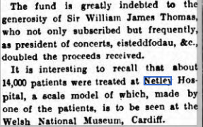 Welsh Troops Disablement + Sickness Netley Fund