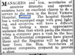 Garrison Theatre at Netley is the