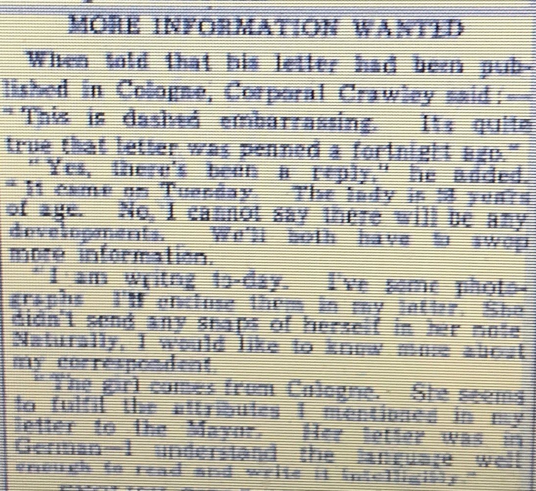 Netley Soldier looking for a German wife?