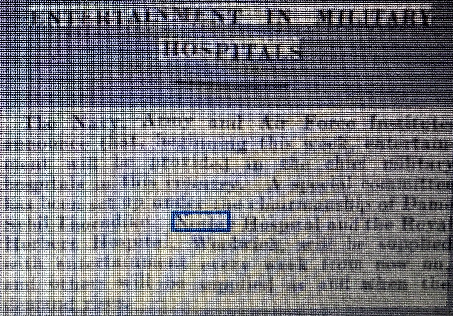 Entertainment at Netley Hospital 1939