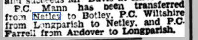 Policemen in Netley Abbey 1939
