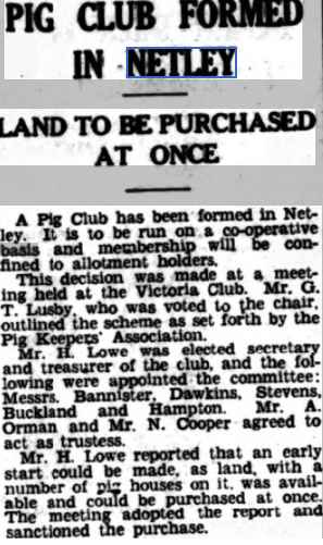 New Pig Club formed at Netley Abbey