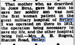 Private Cecil Izard at Netley Hospital 1941