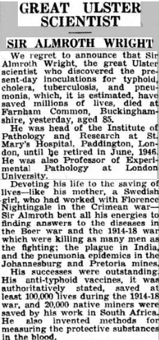 Sir Almroth Wright at Netley Hospital