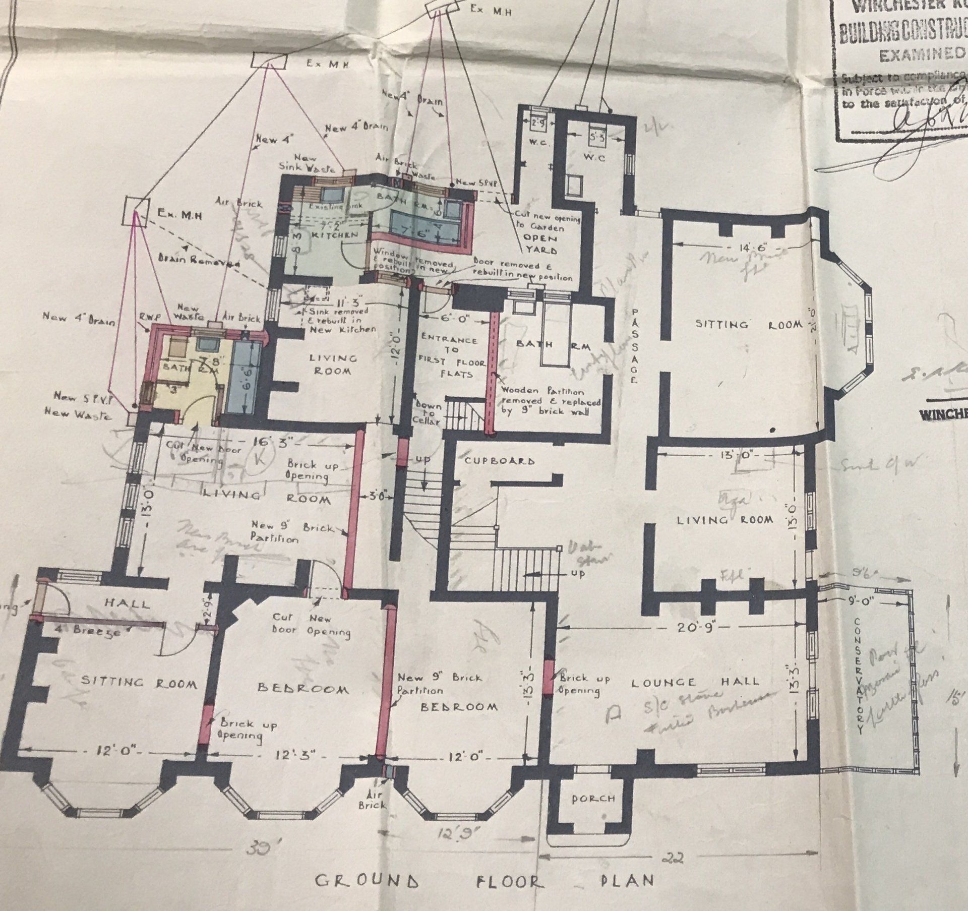 Extracted from Hampshire Records Office Oakhurst Netley Abbey Alterations in 1947