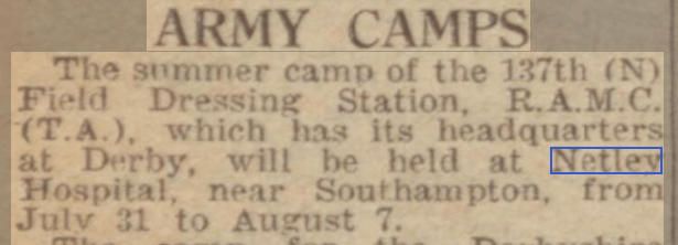 Summer Camp at Netley Hospital 1948