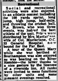 Territorial Army Camp at Netley Hospital 1949