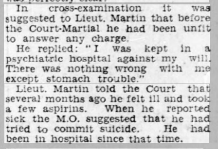 Lt Victor John Martin at Netley Hospital 1949