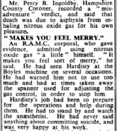 Pte David Hamilton Hardisty at Netley Hospital 1950