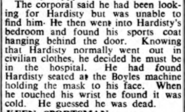 Pte David Hamilton Hardisty at Netley Hospital 1950