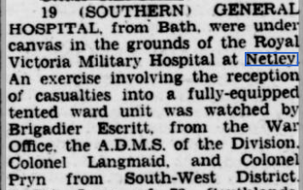 19th Southern General Hospital Bath at Netley Hospital 1950