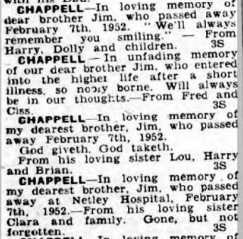 Sergeant Jim Chappell at Netley Hospital 1952