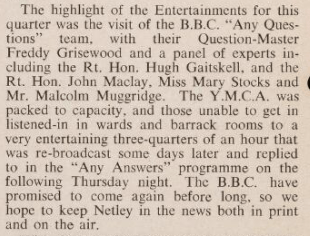 Netley Hospital Activities in 1955
