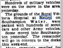 Build up at Netley Hospital for Suez Crisis 1956