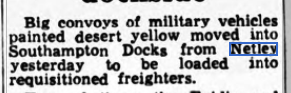 Military build-up for Suez at Netley Hospital 1956
