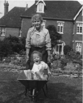 Chris and Great Grandmother Elsie in 1957