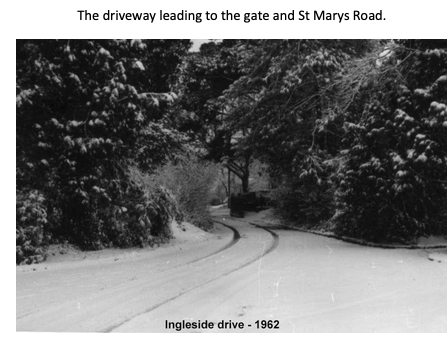 Received from the Meikle family Photo of Ingleside (House) drive in 1962