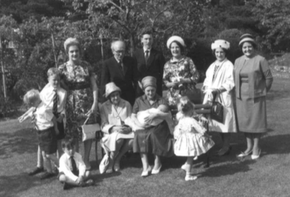 Photo received from family member Roger Meikle's Christening at Ingleside in 1963