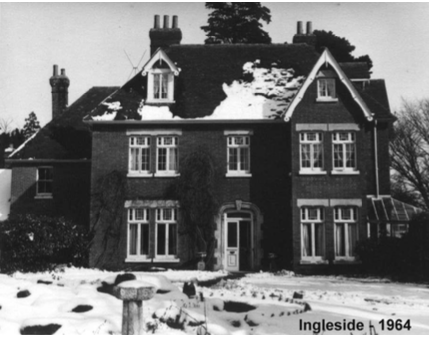 Photo of Ingleside House in the winter of 1964
