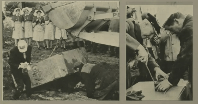 Opening the Casket at Netley Hospital December 1966