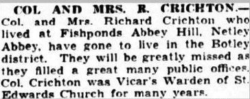 Netley Abbey Village; Crichton