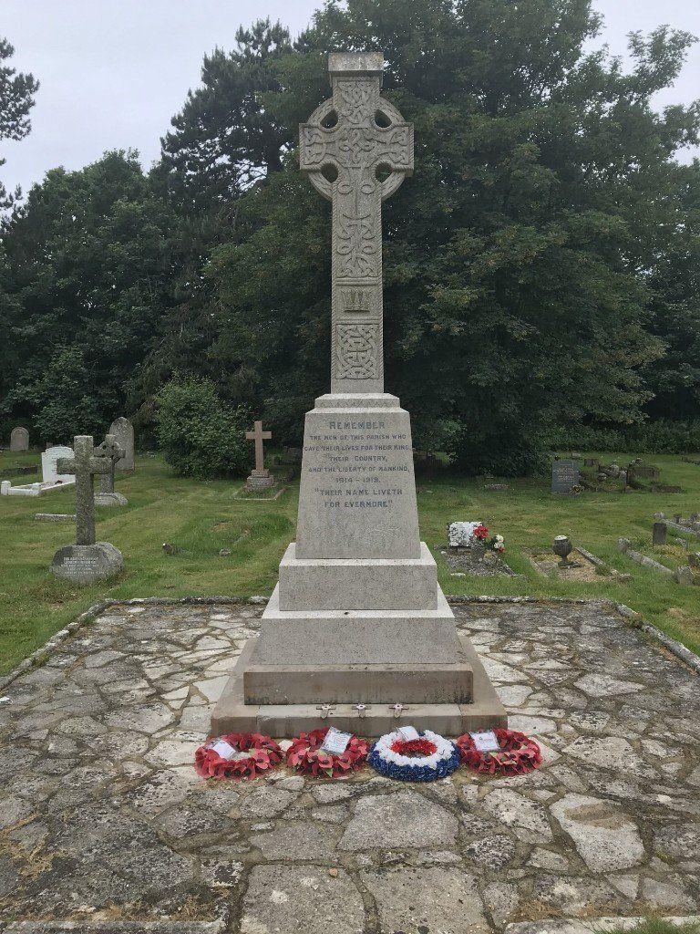 At St Mary's of Hound Churchyard Memorial Cross Monument at St Mary's Church Hound