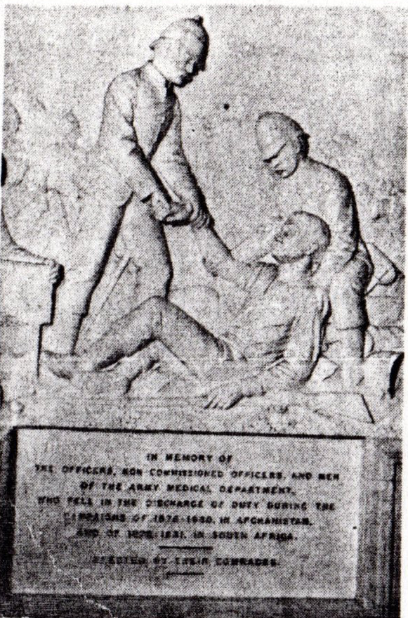 Hung in Reception Hall of Officers' Mess Army Medical Department Memorial Plaque