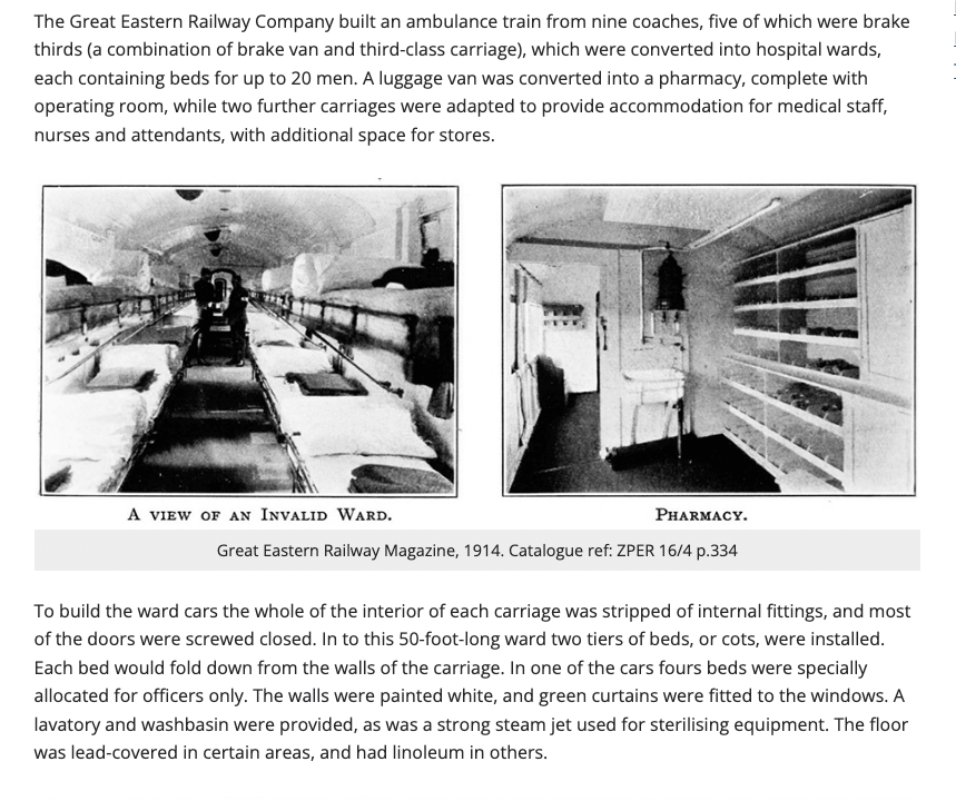 Extraxted from The National Archives Newsletter November 2022 Ambulance Trains at Netley Hospital in WW1