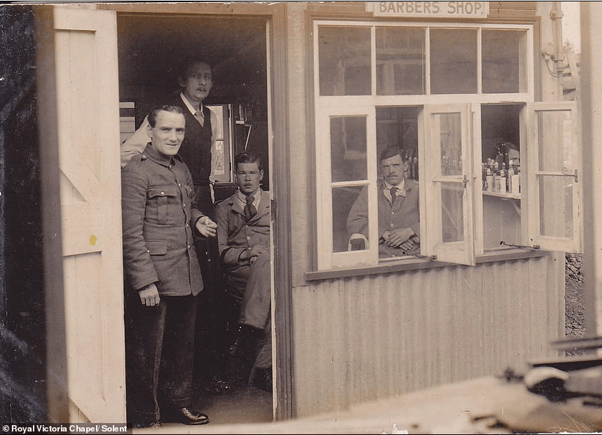 Anyone for a shave? Barber's Shop at Netley Hospital