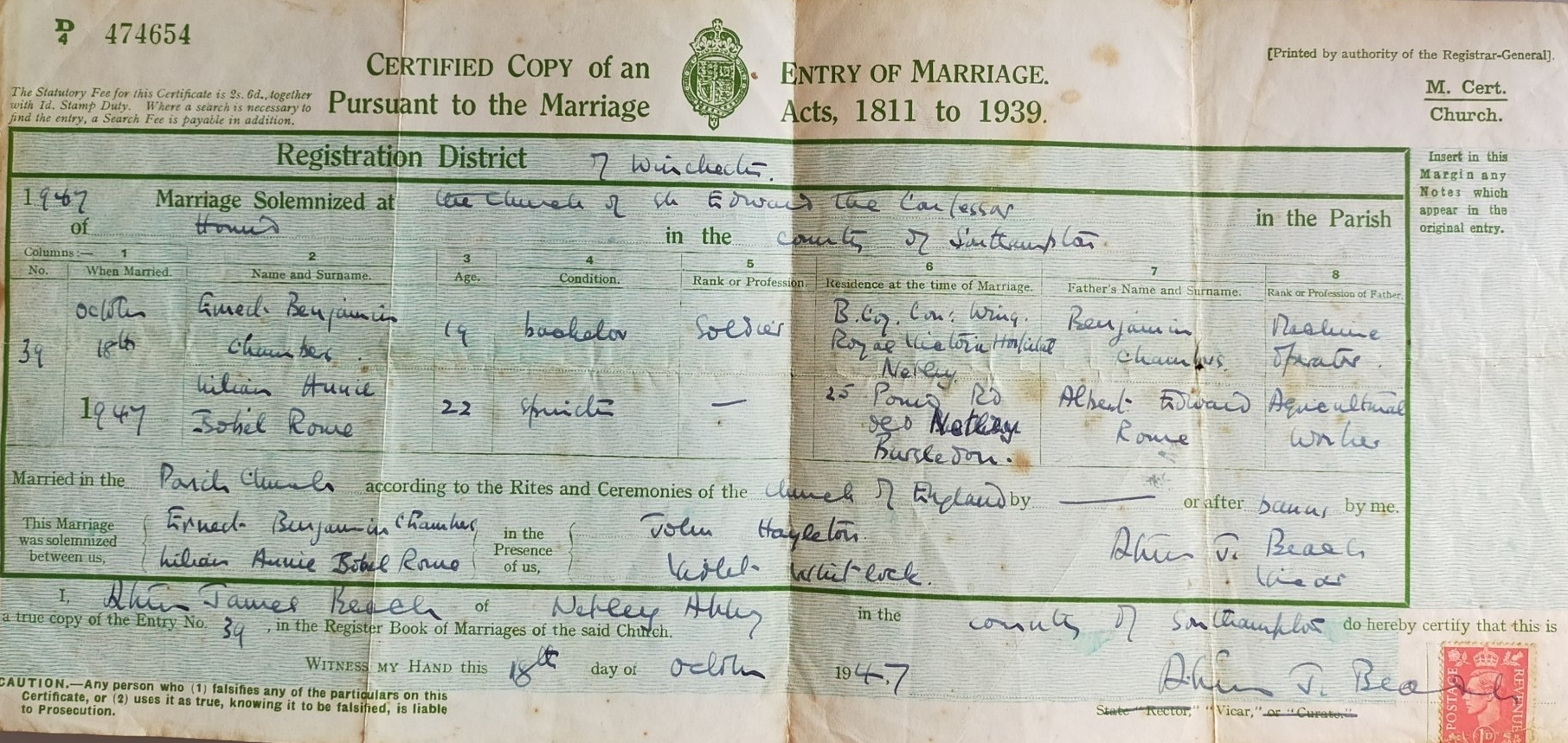 Received from source Shared Netley Village Stories - Chambers