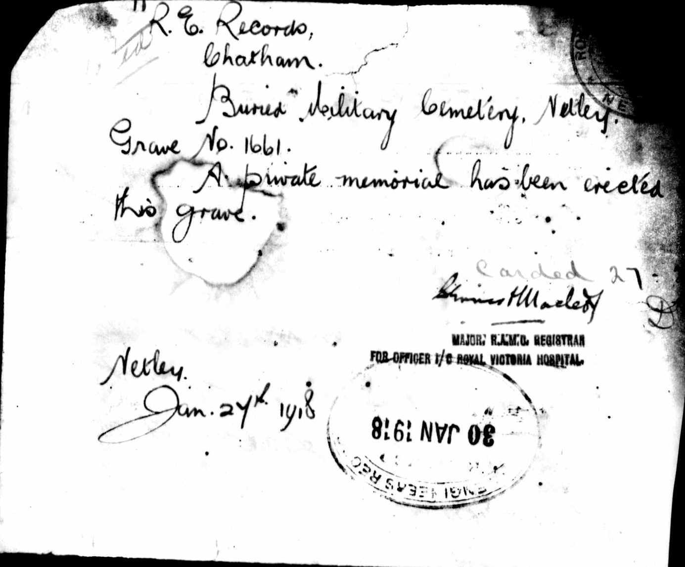 Past Lives + Times of Netley Hospital - Erwood