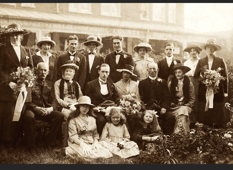 Received from a family member Ethel Jacobs' Wedding Group Photo in 1920
