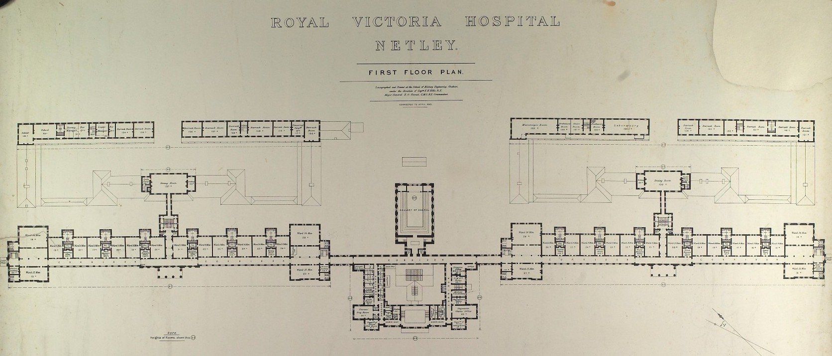 Map courtesy of Paul Keast, thank you Royal Victoria Hospital, Netley
