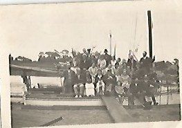 On Grandad's Boat at the Regatta French Family in Netley Abbey