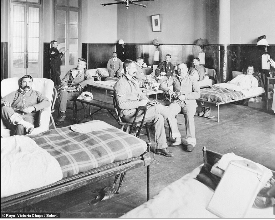 Inside a Ward at Netley Hospital in WW1