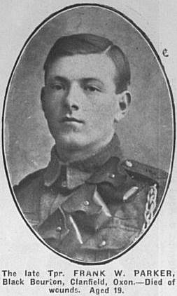 Photo received from Andrew French Trooper Frank W Parker at Netley Hospital in 1915