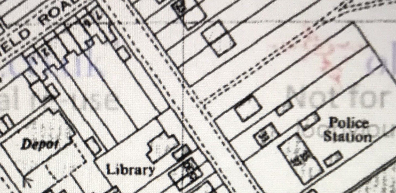 Location of Police Station, New Road, Netley Abbey Location map for Police House at Netley 1933