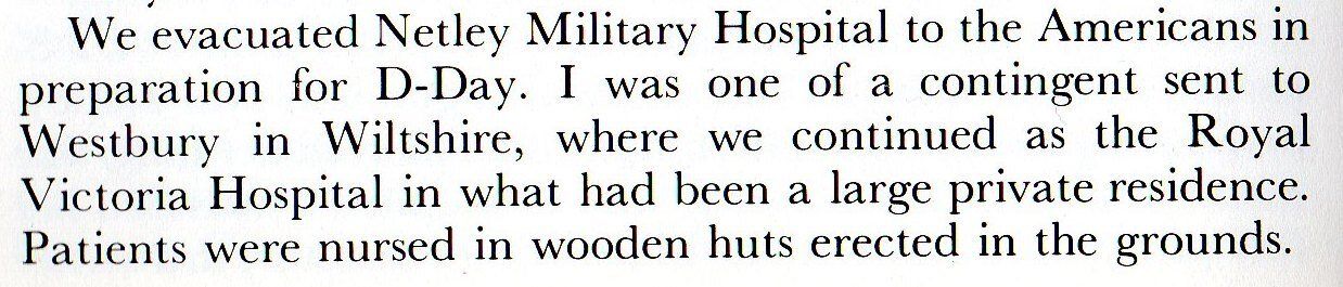 Netley Hospital moves to Westbury 1943 - 1945