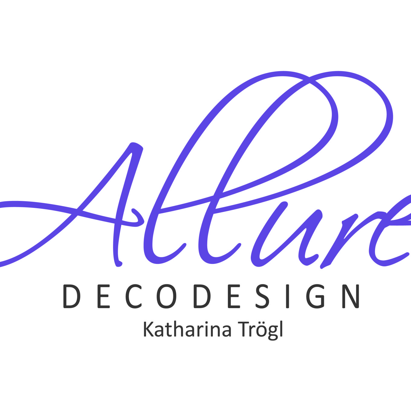 Allure Decodesign Hochzeitsdekoration Regensburg Auf diesem Bild sieht man das Logo von Allure Decodesign