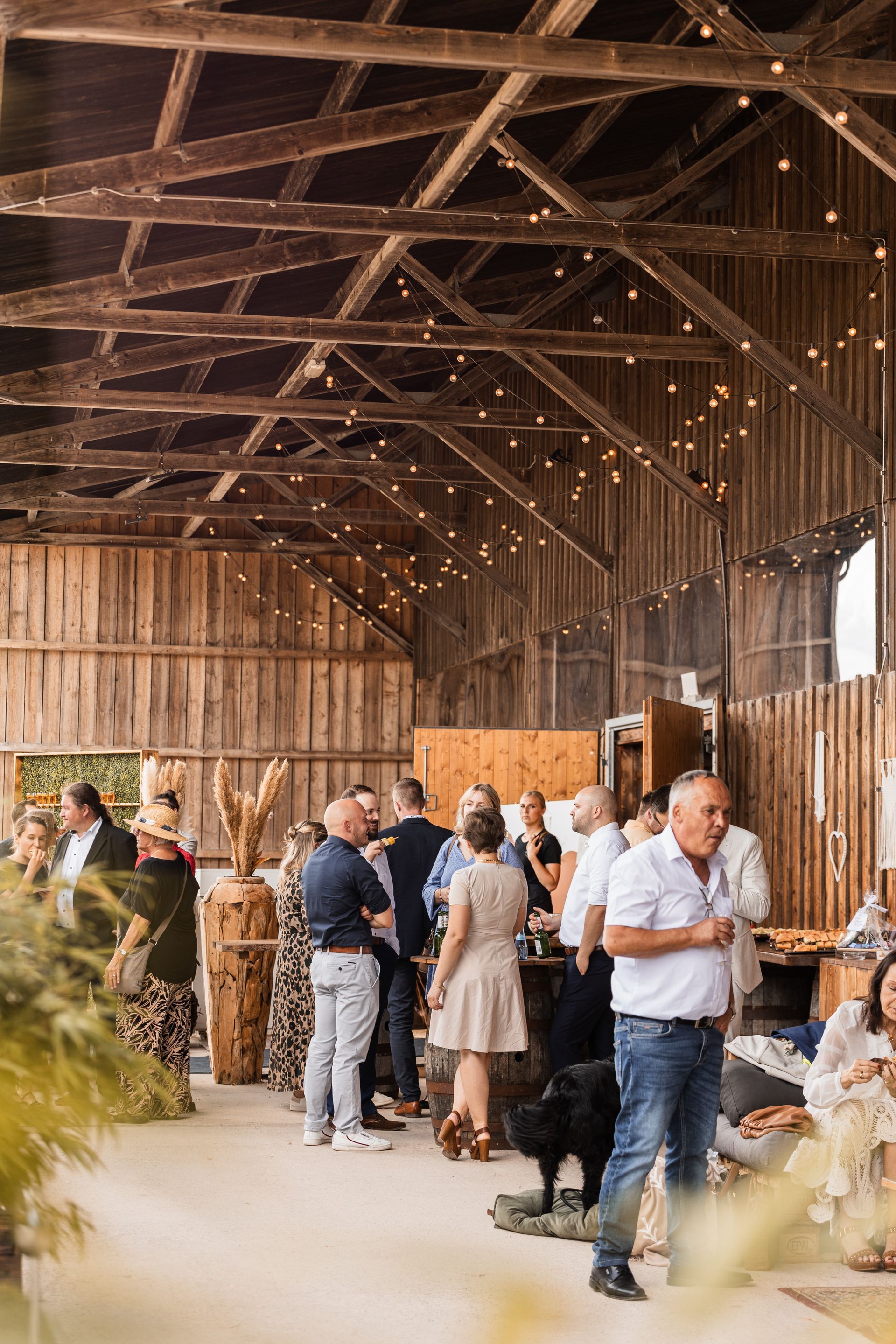 Sektempfang in der Festscheune Kittenhausen Auf diesem Foto sieht man den Sektempfang in der Festscheune Kittenhausen