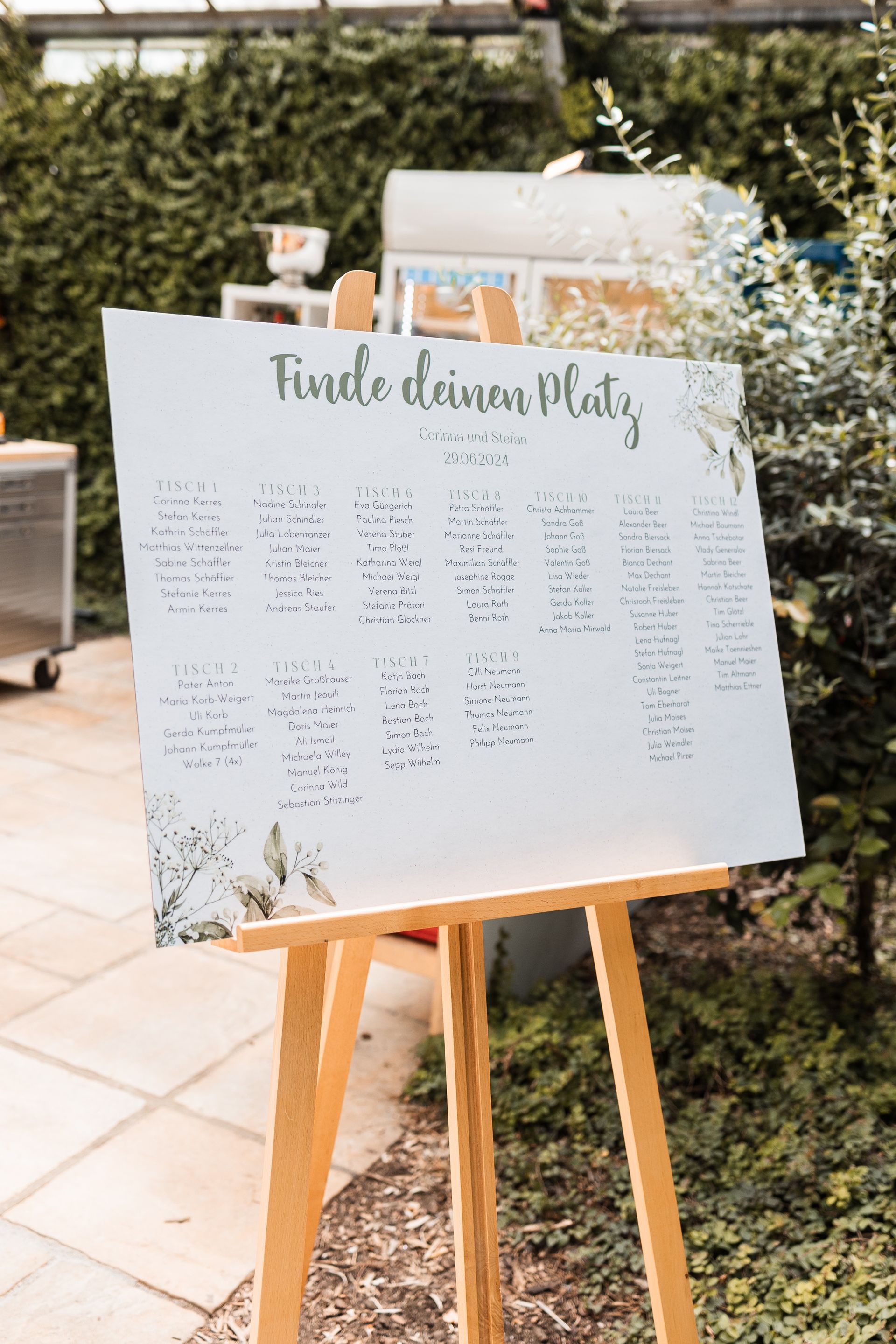 Auf diesem Foto sieht man die Tischdekoration in Bad Abbach