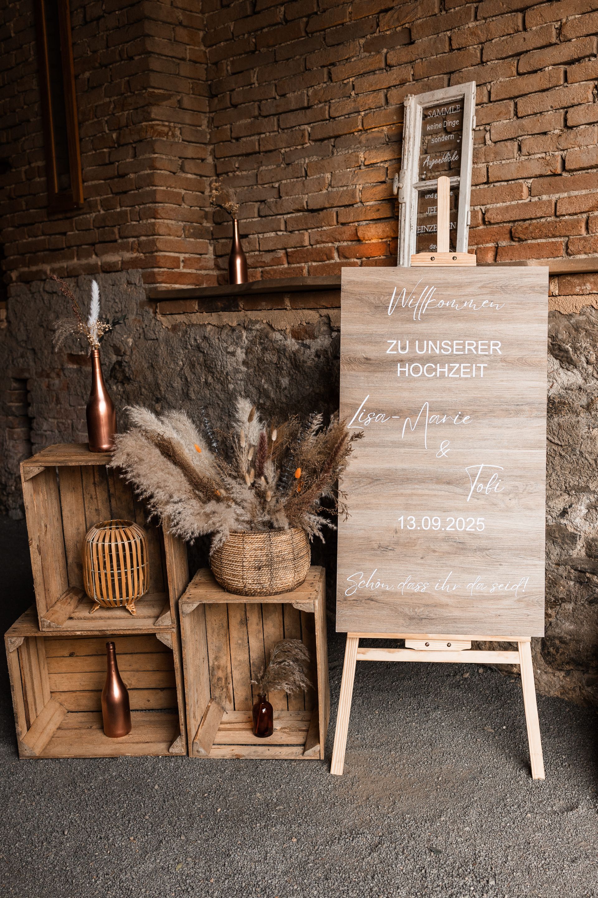 Auf diesem Foto sieht man die Hochzeitsdekoration in Sinzing