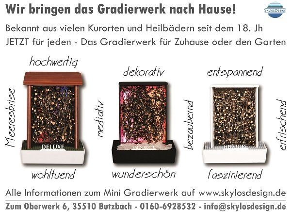 SkylosDesign Mini-Gradierwerke in Deutsches Magazin für Atemwegserkrankte COPD & Asthma SkylosDesign Mini-Gradierwerke in Deutsches Magazin für Atemwegserkrankte COPD & Asthma