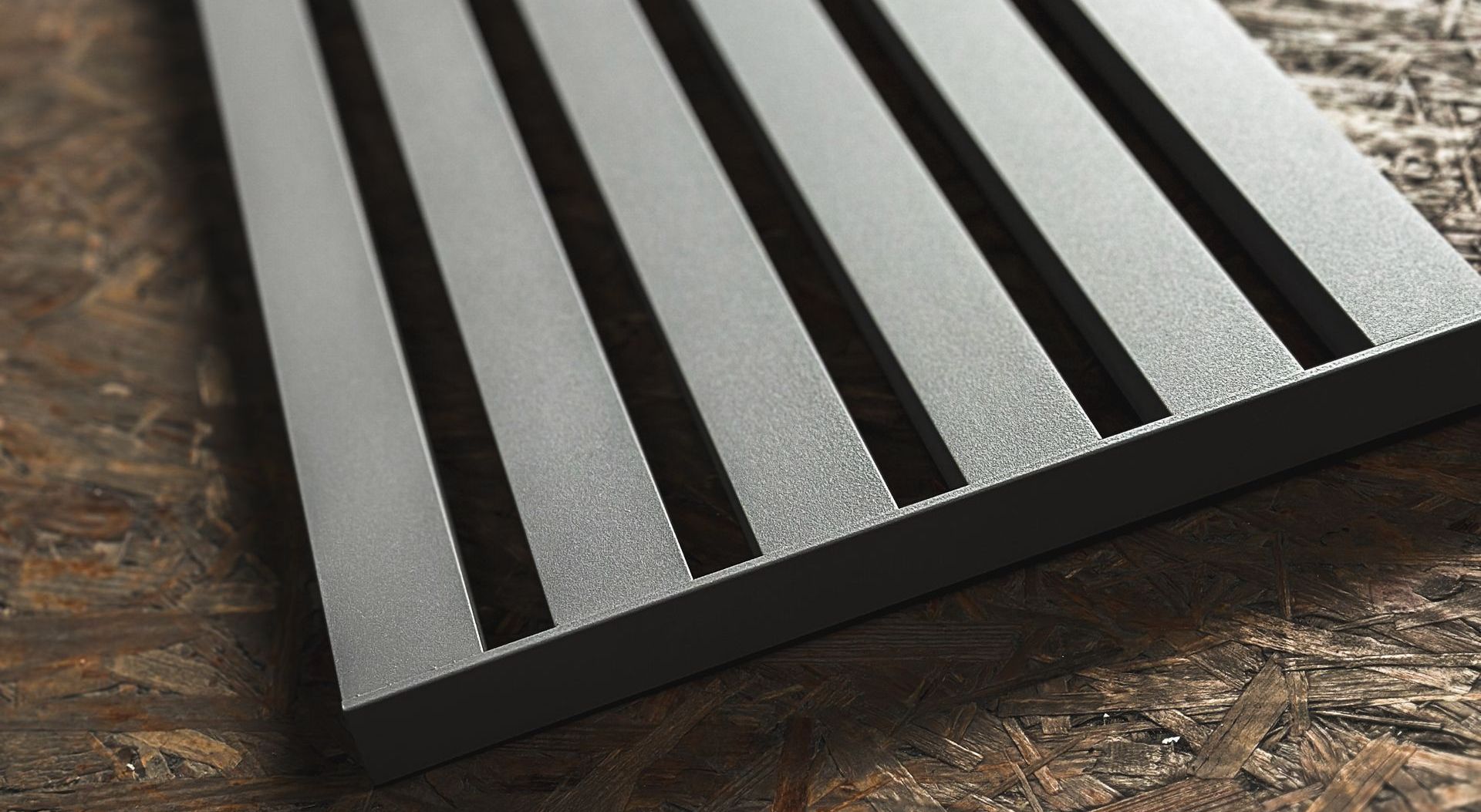 Pulverbeschichtete Fassadenroste, individuelle Lösung für die Fertighaus Terrasse