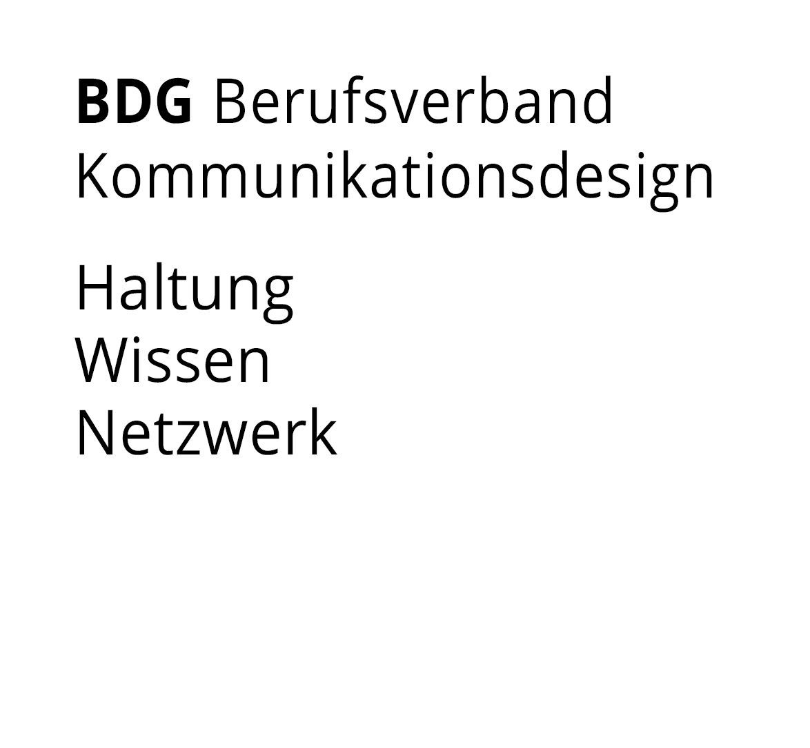 Mitgliedschaft BDG Berufsverband Kommunikationsdesign