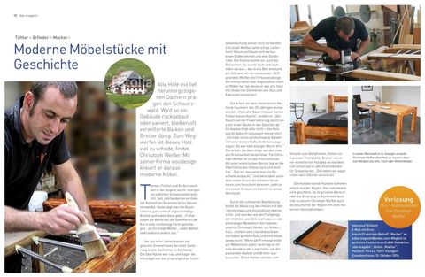 Magazinbeitrag EnBw Kundenmagazin woodesign