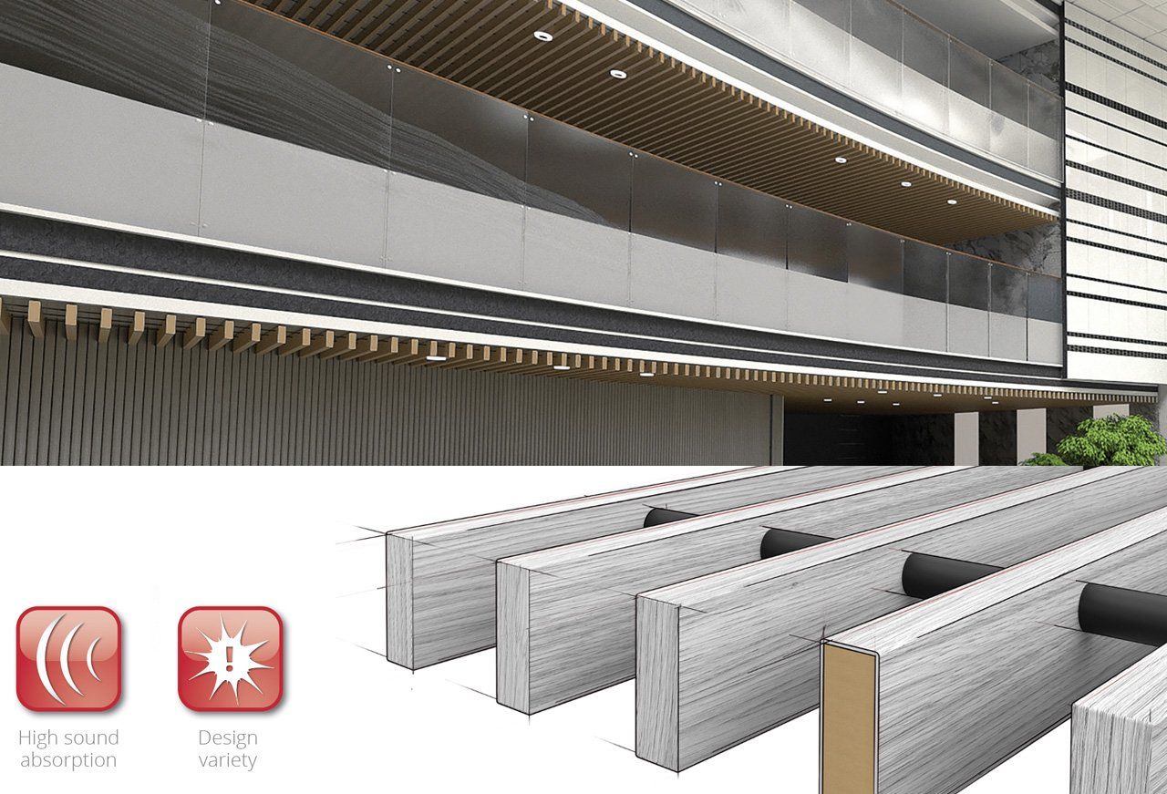 Acoustic grilles for commercial ceilings