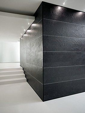 natural ultra thin black line stone veneer interior wall application